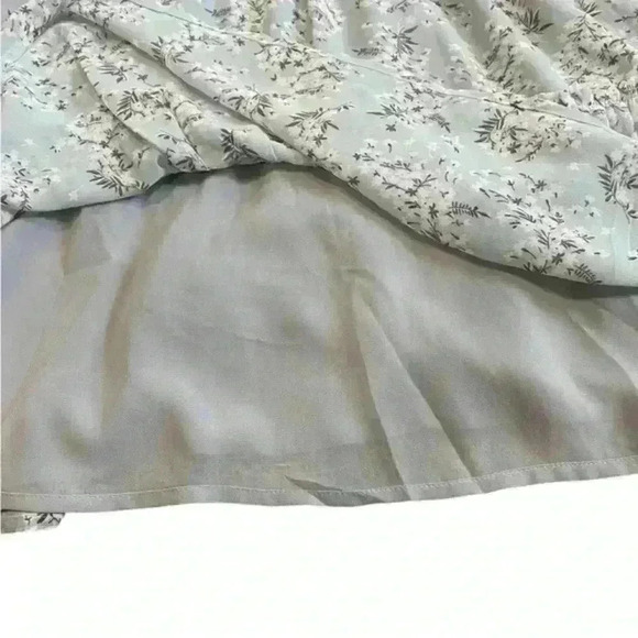 Storia Blue Floral Print‎ Smocked Mini Elastic Dress Size Small - Picture 6 of 9